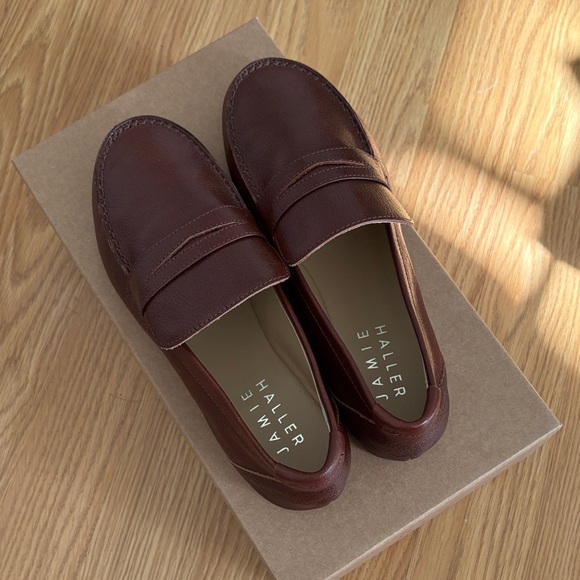 Brand New Jamie Haller Burgundy Penny Loafer (Size 35) - Picture 5 of 5